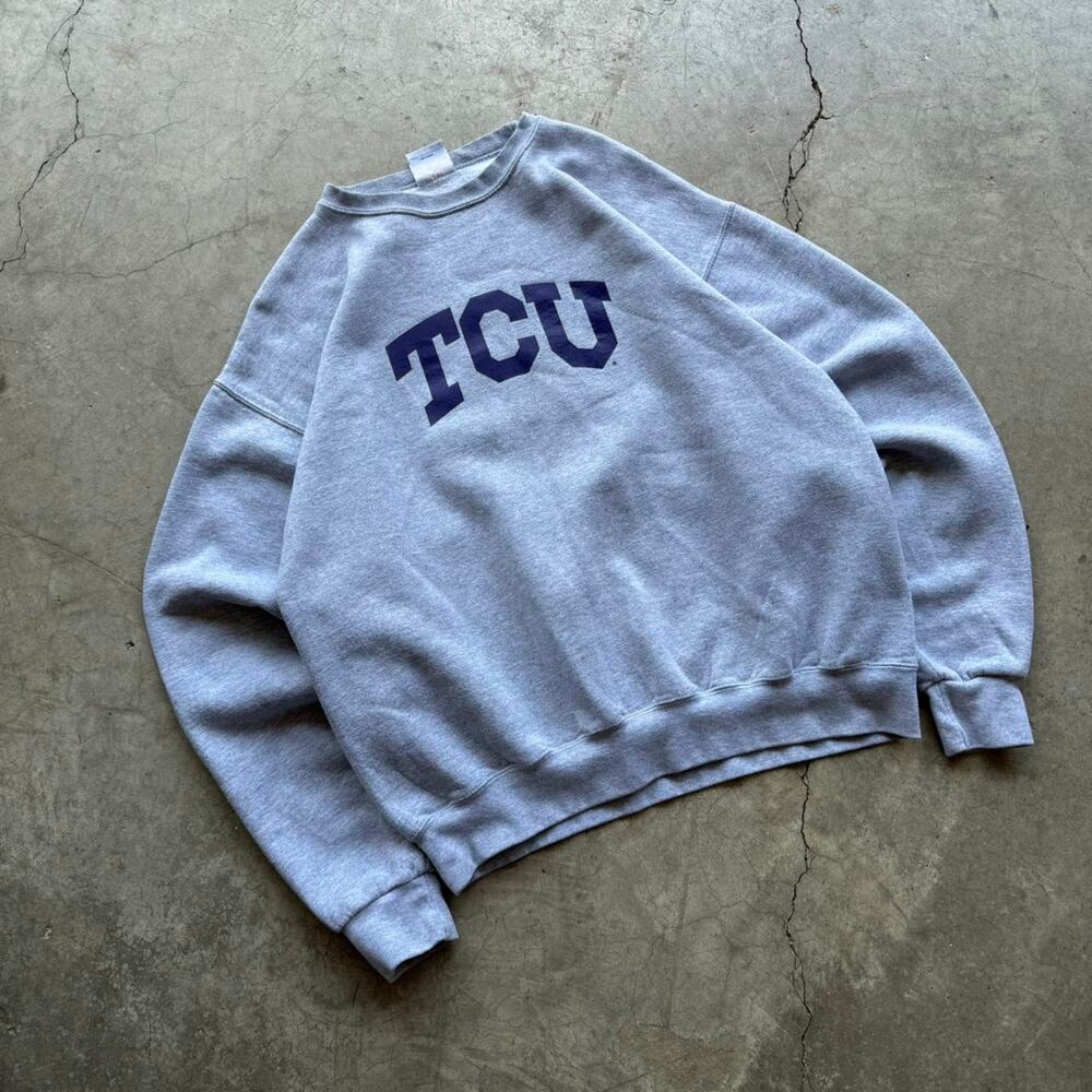 Vintage Grey TCU Crewneck